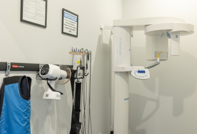 Dental X ray scanning machine