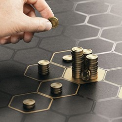 Coins arranged on hexagonal grid