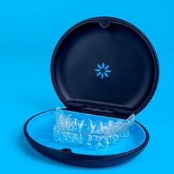 Trays sitting in a protective case