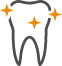 Sparkling tooth icon