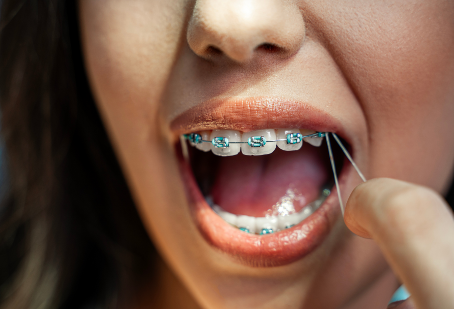 Girl with braces